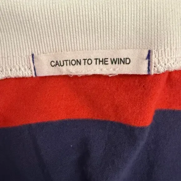 Cropped Striped Long Sleeve Polo | Women's XL | Caution to the Wind - Picture 3 of 7